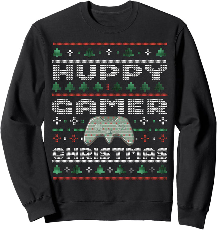 Ugly Christmas Sweater Pajama Video Gamer witzig weihnachten Sweatshirt