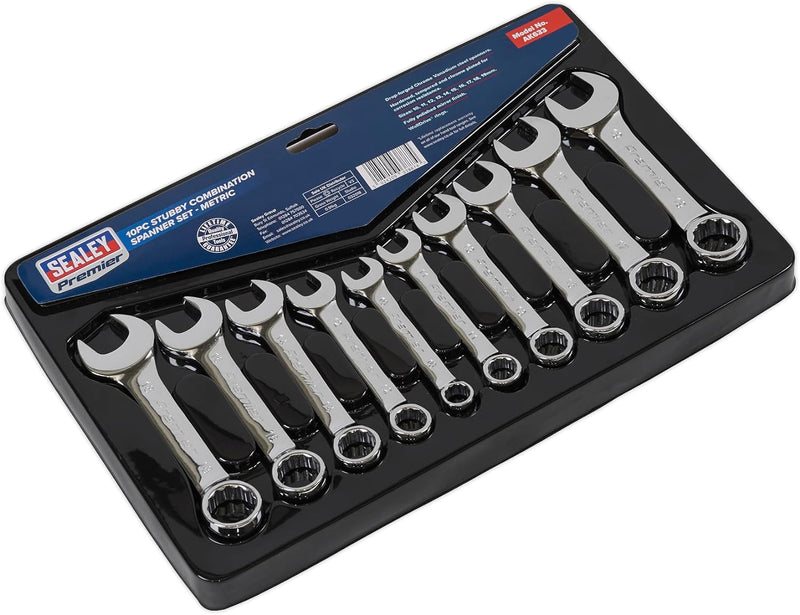 SEALEY ak633 Ringmaulschlüssel-Set 10 Stubby Metrisches