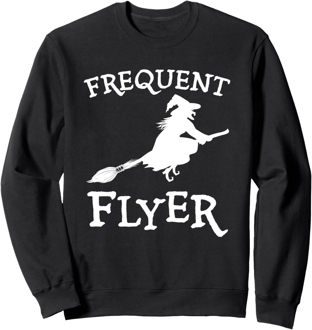 Halloween-Hexen-Vielflieger-Besenstiel Sweatshirt
