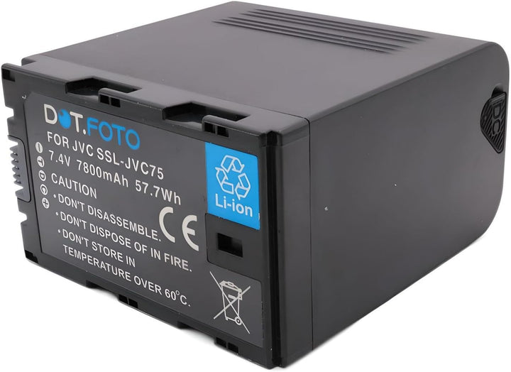 Dot.Foto SSL-JVC75 Premium 7.4v / 7800mAh Akku für JVC GY-HMQ10, GY-HM200, GY-HM600, GY-HM650, GY-LS