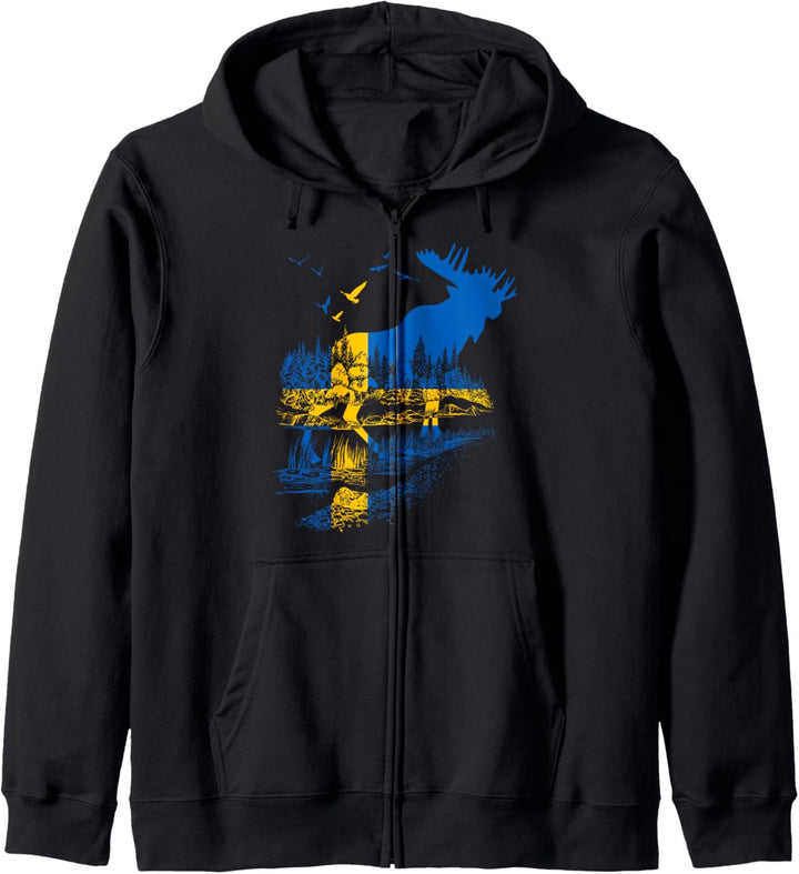 SCHWEDEN FAHNE FLAGGE ELCH LÄN SCHWEDEN Kapuzenjacke