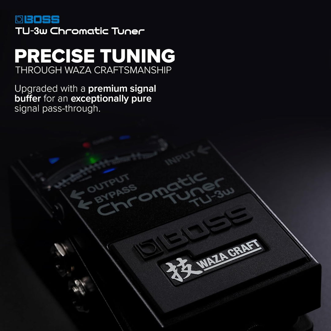 BOSS WAZA Craft chromatisches Tuner-Pedal (TU-3W), Stompbox Tuner auf Basis der innovativen Waza-Han