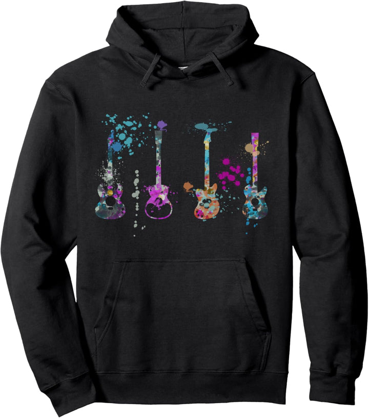 Bassgitarre Instrument Silhouette Bass Gitarre Pullover Hoodie