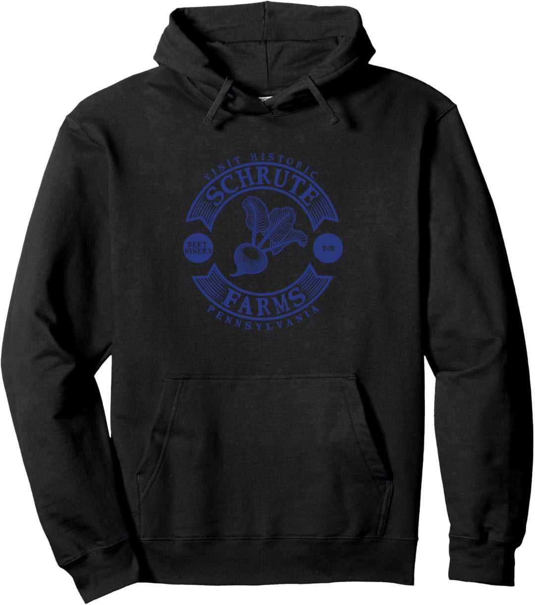 The Office Blauer Holzblock Schrute Farmen Pullover Hoodie