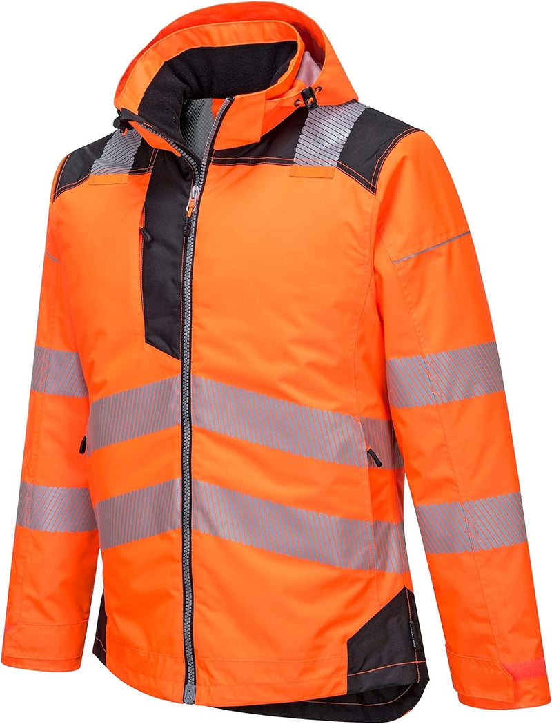 Portwest T400OBR4XL Vision Regen- und Warnschutzjacke, Grösse 4XL, Orange/Schwarz 4XL Orange / Schwa