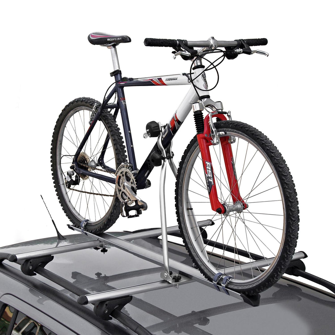 Menabo Fahrradträger Huggy Dachfahrradträger kompatibel mit 1 Fahrrad bis 15kg TÜV Stahl Huggy Legie