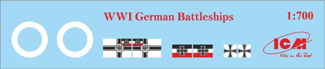 ICM S.016 Modellbausatz Kronprinz Fullhull & Waterline WWI German Battleship, Schwarz, Mittel