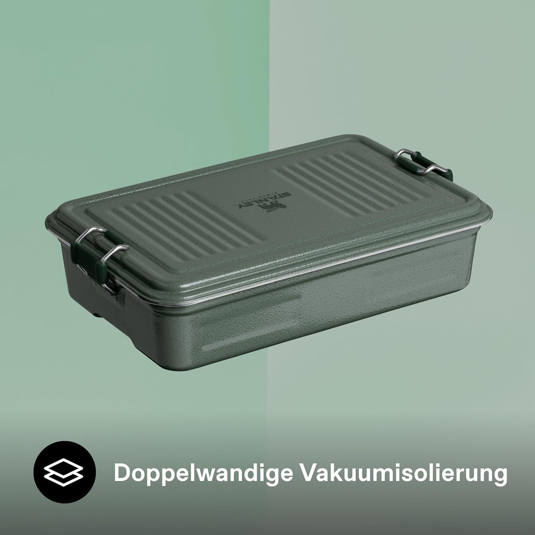 STANLEY 1913 Useful Classic Box 2L - Spülmaschinenfest - Lunchbox aus Edelstahl - Stapelbare Sandwic