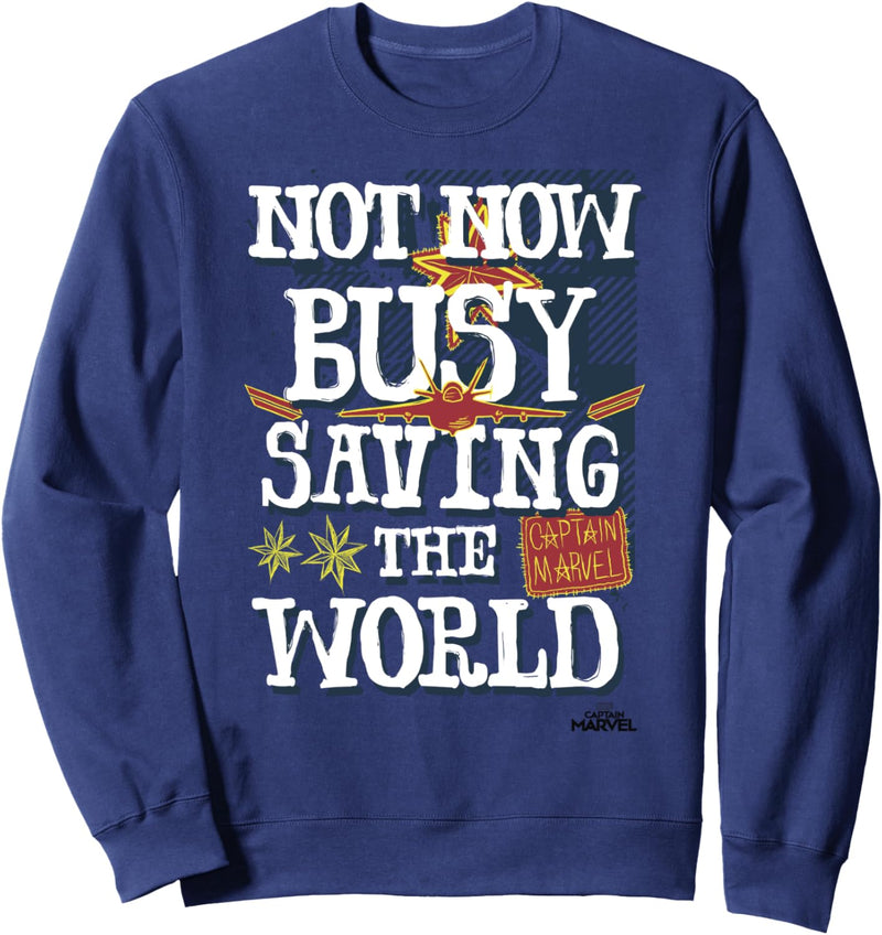 Captain Marvel Busy Saving The World Sweatshirt