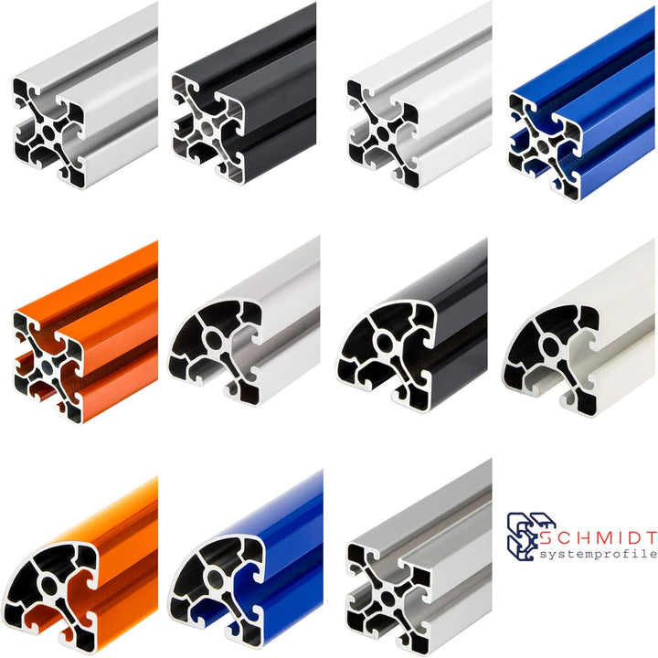 SCHMIDT systemprofile Längenanschlag C 2m Aluminium-Profil Säge-Anschlag 1m-1m Mitte Massband Stahl