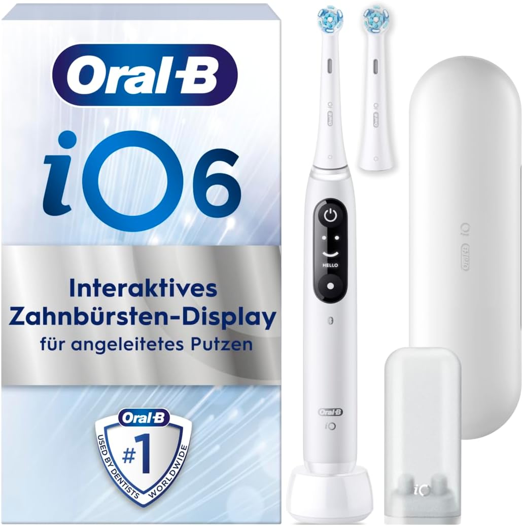 Oral-B iO Series 6 Elektrische Zahnbürste/Electric Toothbrush, 2 Aufsteckbürsten, 5 Putzmodi für Zah