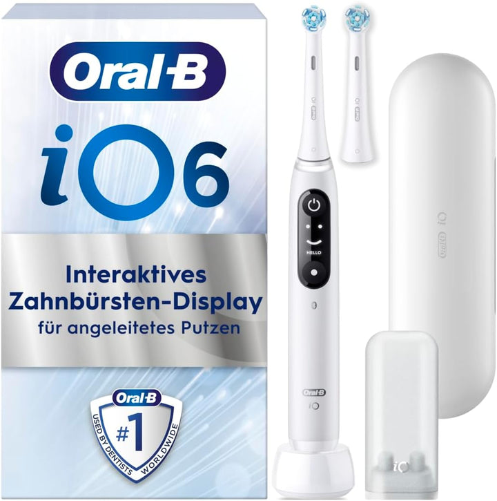 Oral-B iO Series 6 Elektrische Zahnbürste/Electric Toothbrush, 2 Aufsteckbürsten, 5 Putzmodi für Zah