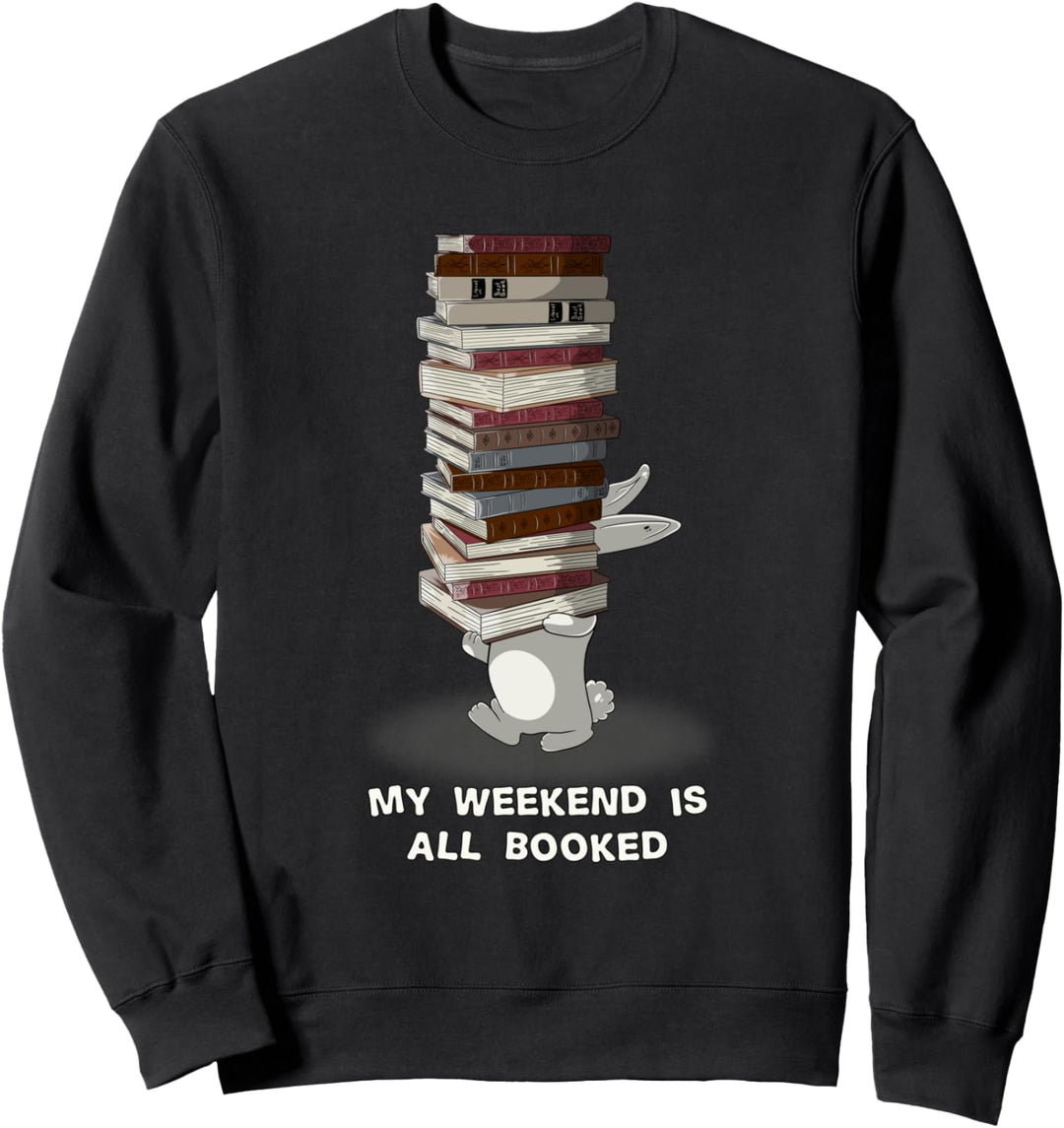 Lustiges Kaninchen, das Bücher liest Sweatshirt