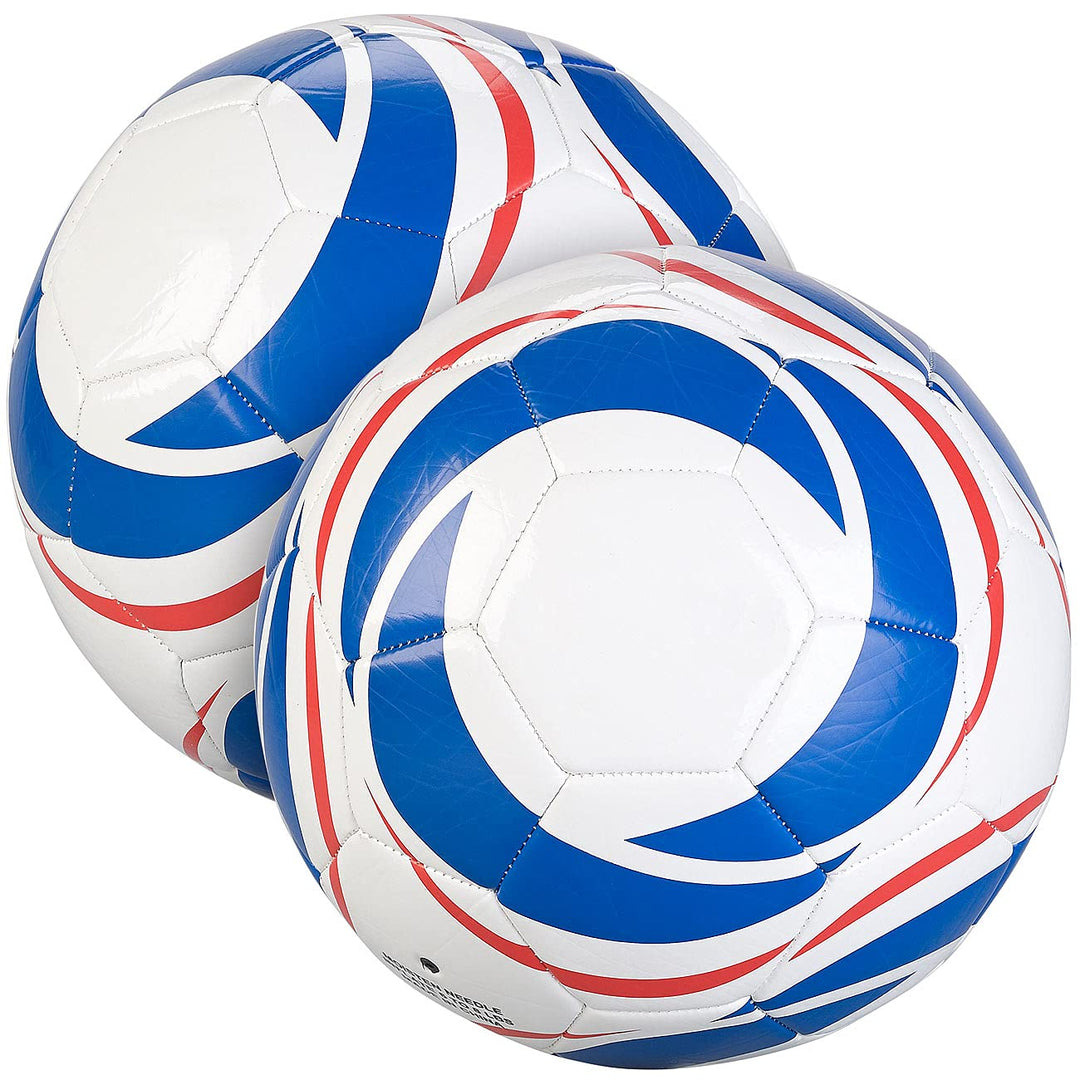 Speeron Freizeitball: 2er-Set Trainings-Fussbälle aus Kunstleder, 22 cm Ø, Grösse 5, 440 g (Ball, Ki
