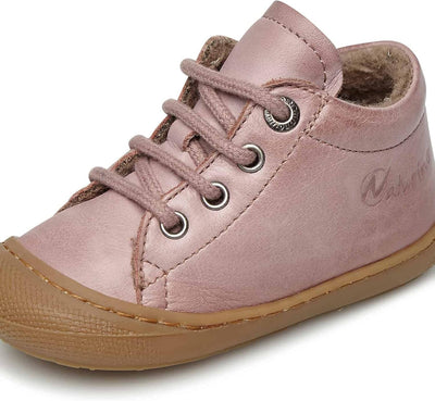 NATURINO Lauflernschuhe aus Leder mit Wollfutter, Altrosa