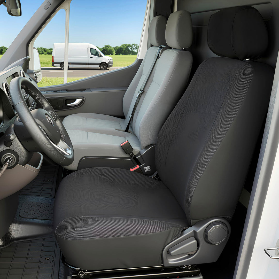 Walser Transporter Sitzbezüge Auto kompatibel mit VW T5, Einzelsitz vorne, Auto Sitzbezüge aus Stoff