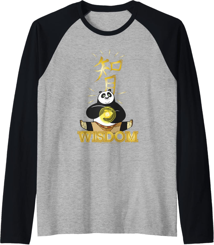 Kung Fu Panda Wisdom Po Calligraphy Portrait Raglan