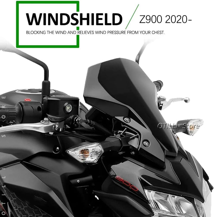 Motorrad-Zubehör für Kawasaki Z900 Z650 Windschutzscheiben-Windschutzscheiben-Luft-Windabweiser 2020