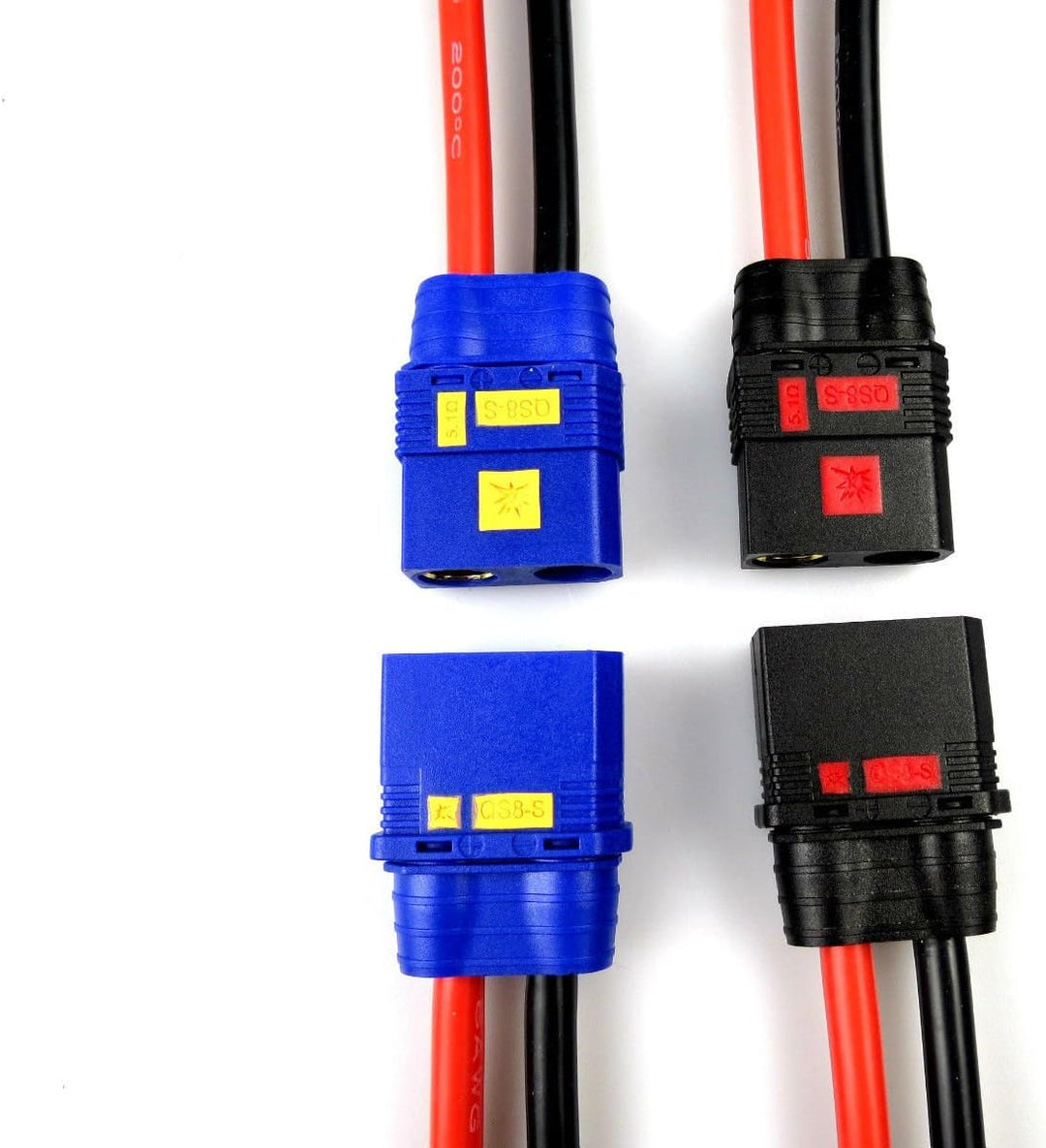 3 Paar (6 Stück) Original Antiblitz Hochstrom QS8S QS8 8mm EC8 Goldstecker Steckverbinder Verpolsich