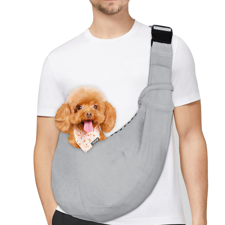 PetLoft Tragetuch Hund, Reversibel Kleine Hundetrage, Einstellbar Pet Tragetuch, Freisprecheinrichtu