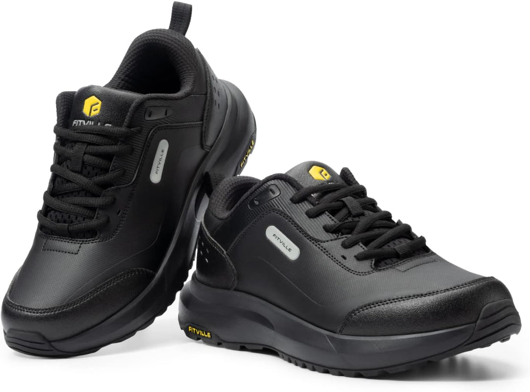 FitVille Extra weit Wanderschuhe Herren Leicht Trekkingschuhe Wasserdicht Outdoor Schuhe mit Fussgew