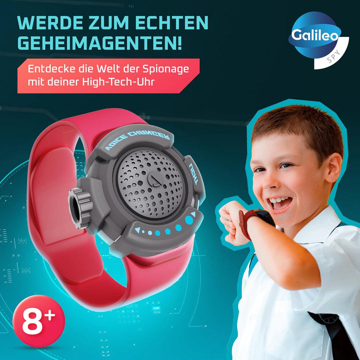 Galileo Spy Inkognito Spionage-Uhr - Hightech-Uhr mit Taschenlampe & Stimmenverzerrer für Spione, Ag