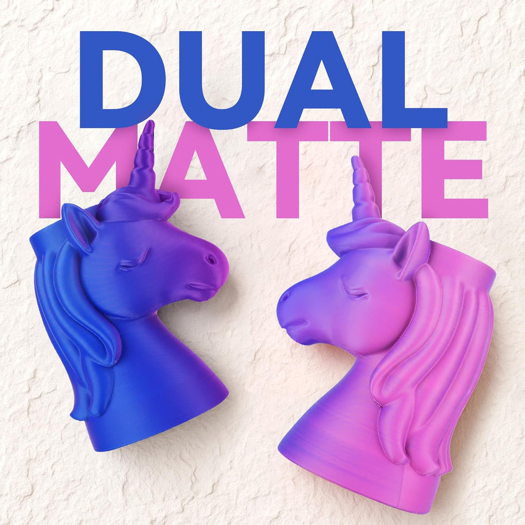 SUNLU 2KG Bündel Zweifarbiges Matte PLA Filament 1.75mm, Matte 3D Drucker Filament PLA mit 2 Farben