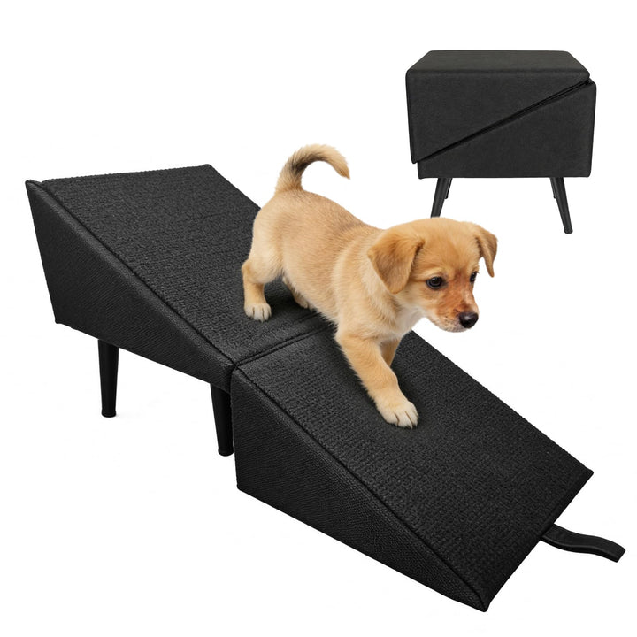 Hundetreppe, Multifunktional Hundetreppe für Kleine Hunde Geteilte Ottoman Faltbare Hunderampe Schwa