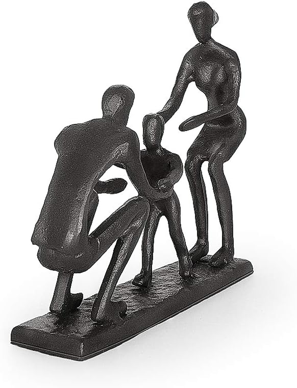 Aoneky Familie Figur Statue - Metall Kunst Skulptur Geschenk für Jahrestag, Geburtstag，Dekoration fü