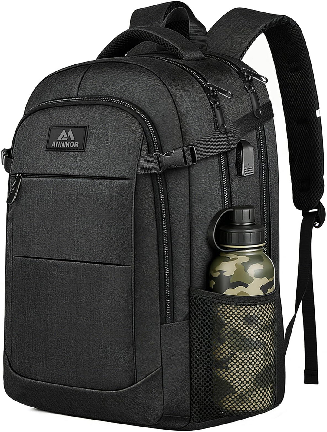 Rucksack Herren, Gross 15-17,3 Zoll Schulrucksack Laptop Rucksack, Business Reiserucksack mit USB La