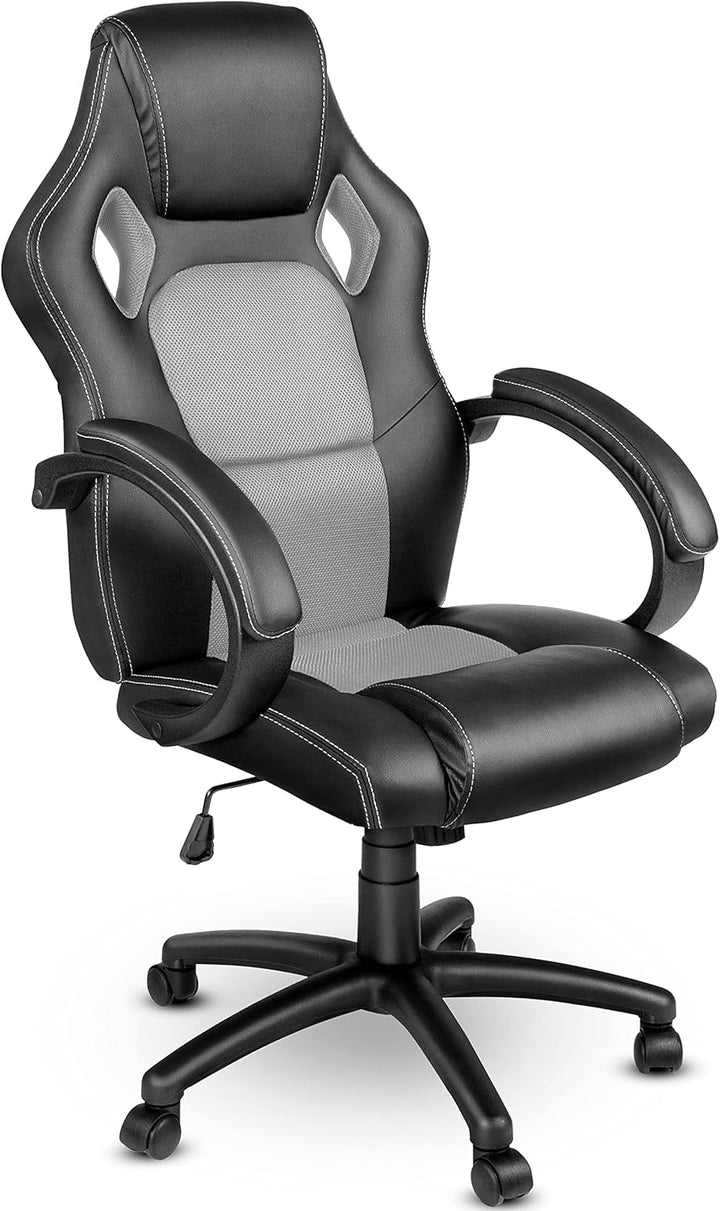 Racing Chefsessel Bürostuhl Drehstuhl 14 Farbvarianten, gepolsterte Armlehnen, Wippmechanik, Lift SG