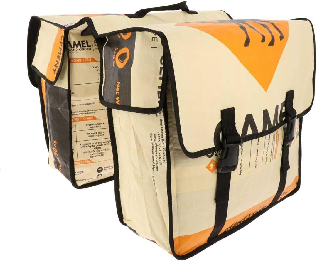 More Than Hip Mumba Fahrradtasche Wasserdicht - Kamel Orange - Fahrradtaschen für Gepäckträger aus R