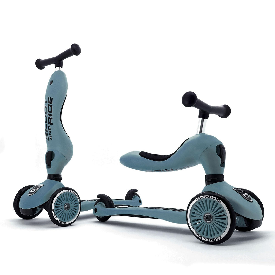 Scoot & Ride 3418 Highwaykick 1 - Steel - Scooter mit sitz Single, Single