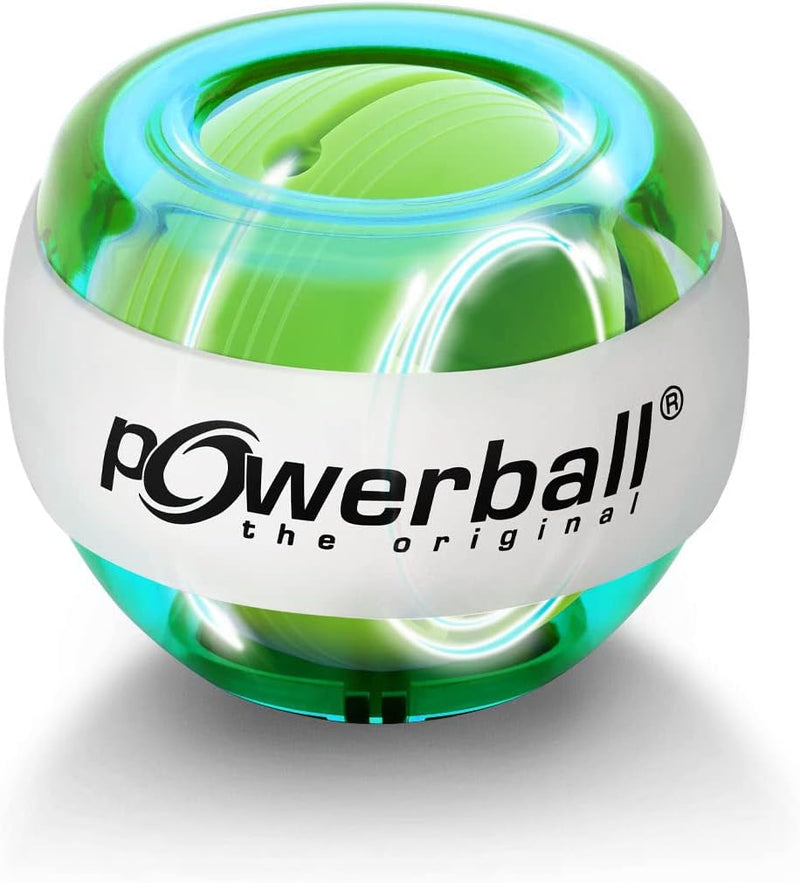 Powerball Lightning Green, gyroskopischer Handtrainer mit grünem Lichteffekt, transparent-grün, das