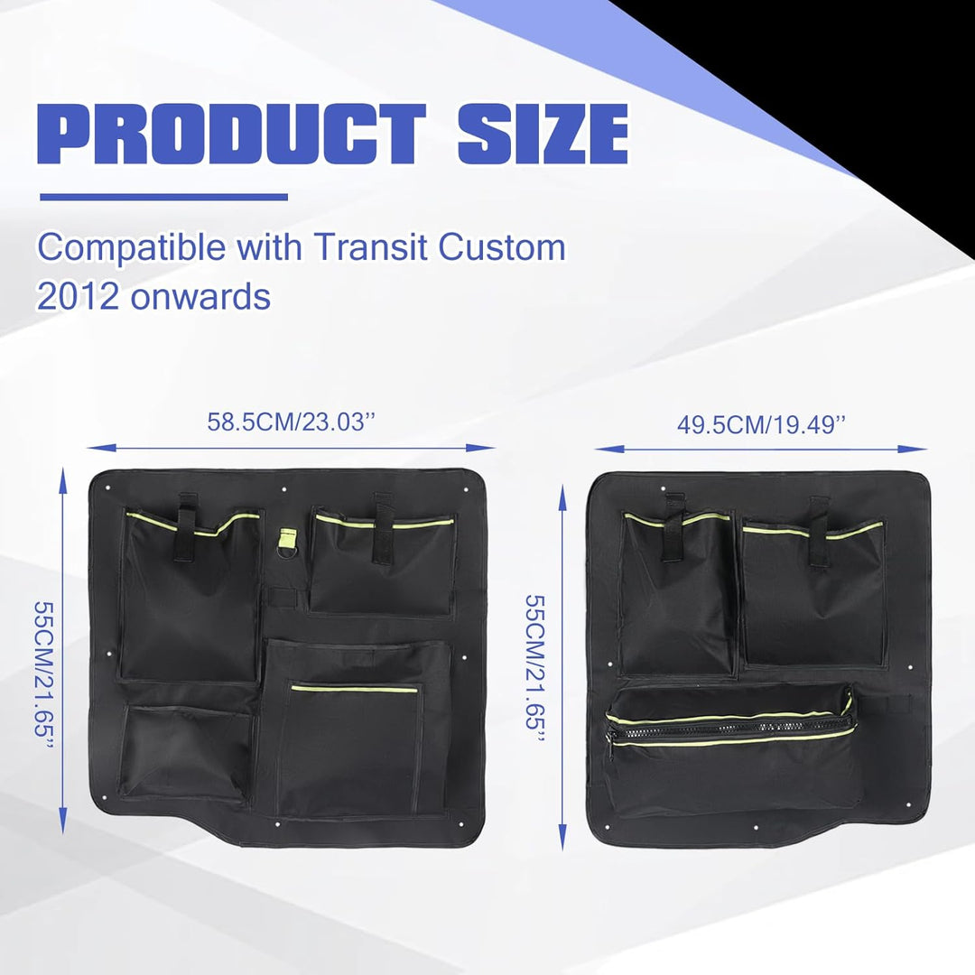 Scheunentor-Aufbewahrungsorganizer kompatibel mit Ford Transit Custom 2012-2023, 2 Pcs Scheunentür L