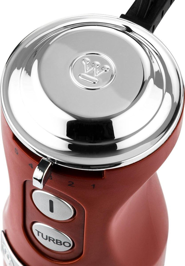 Westinghouse Retro Pürierstab &amp; Stabmixer Rot - Mixstab aus Edelstahl, verschiedene Geschwindigkeite