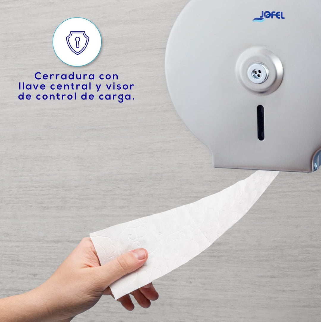 Jofel - Toilettenpapierhalter für industrielle Mittel, Papierspender in Rollen bis zu 300 m, max. 22