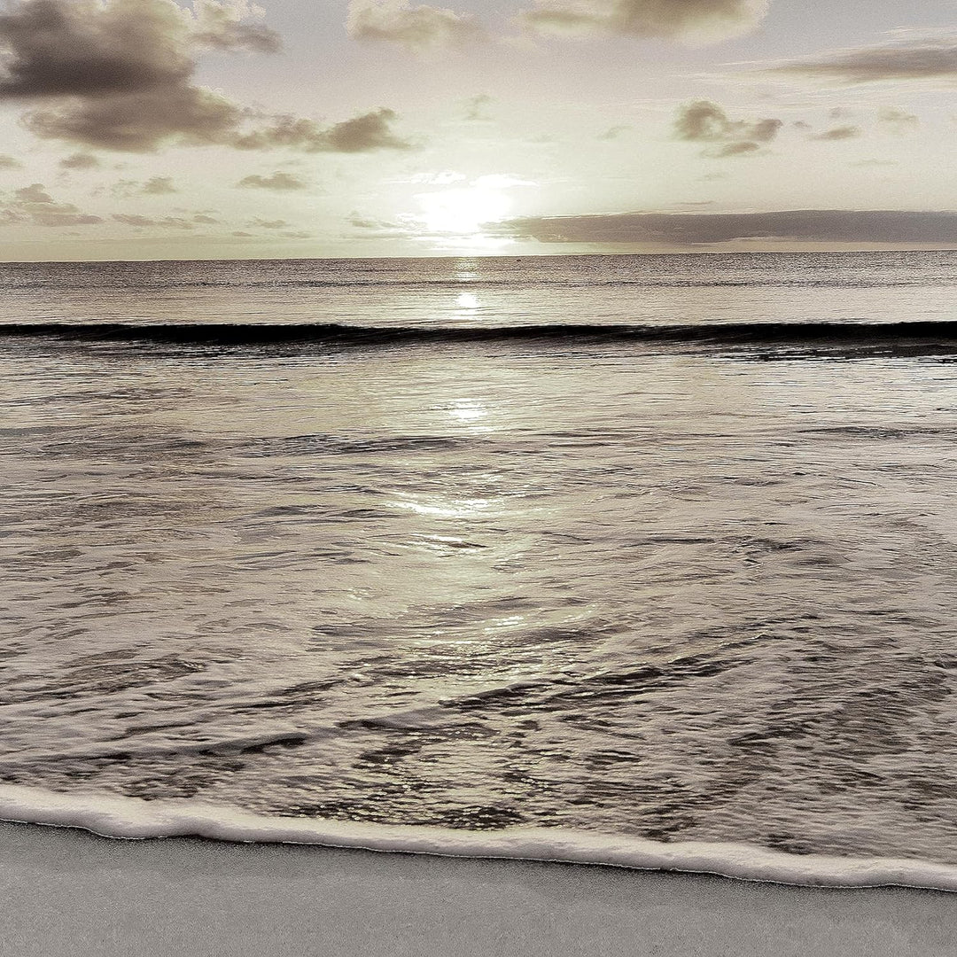 Runa Art Wandbilder Sonnenuntergang Strand 5 Teilig Bild auf Vlies Leinwand Deko Schlafzimmer Wohnzi