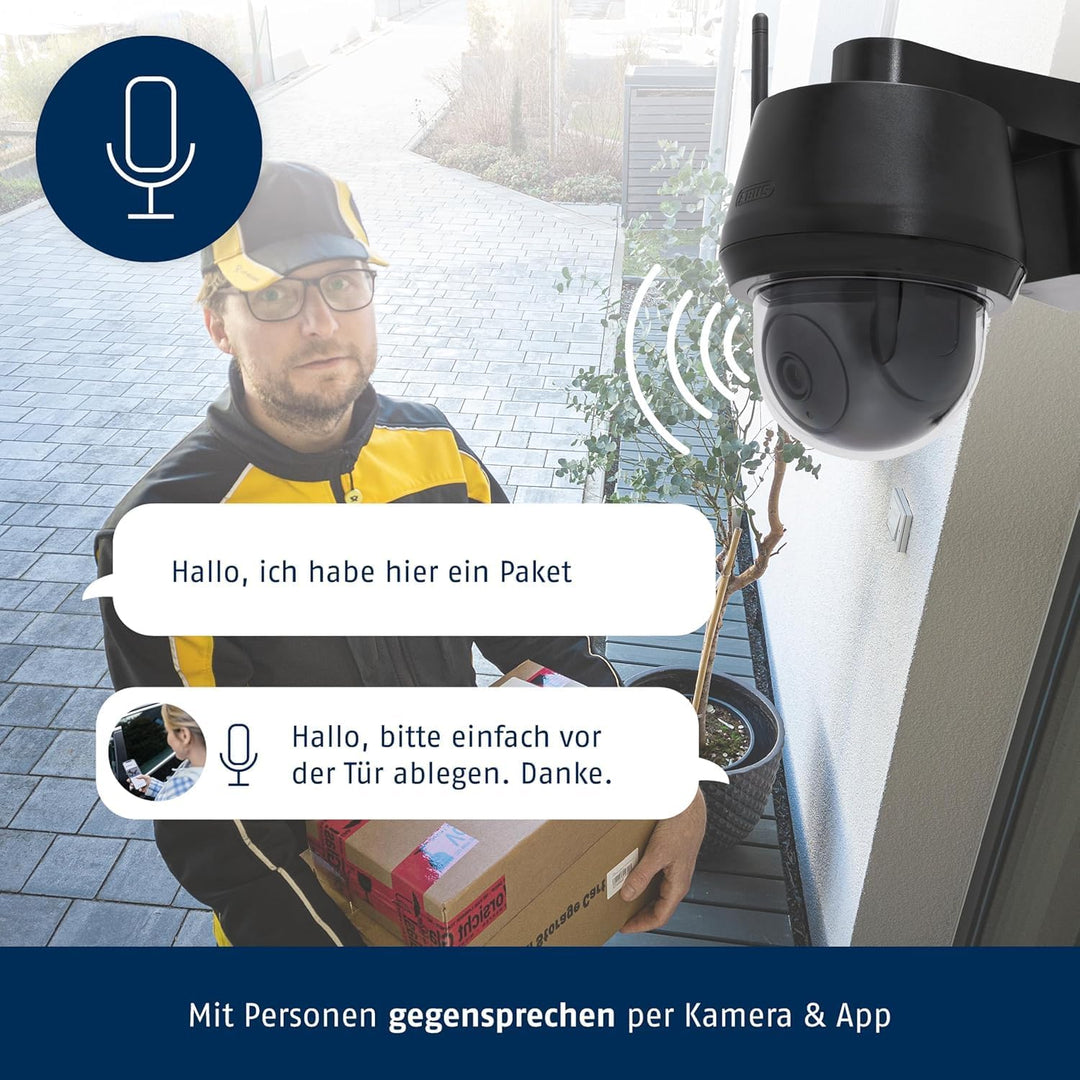 ABUS SmartLook Schwenken & Neigen, 2er Set - 4K Überwachungskamera für aussen mit WLAN, Bewegungserk