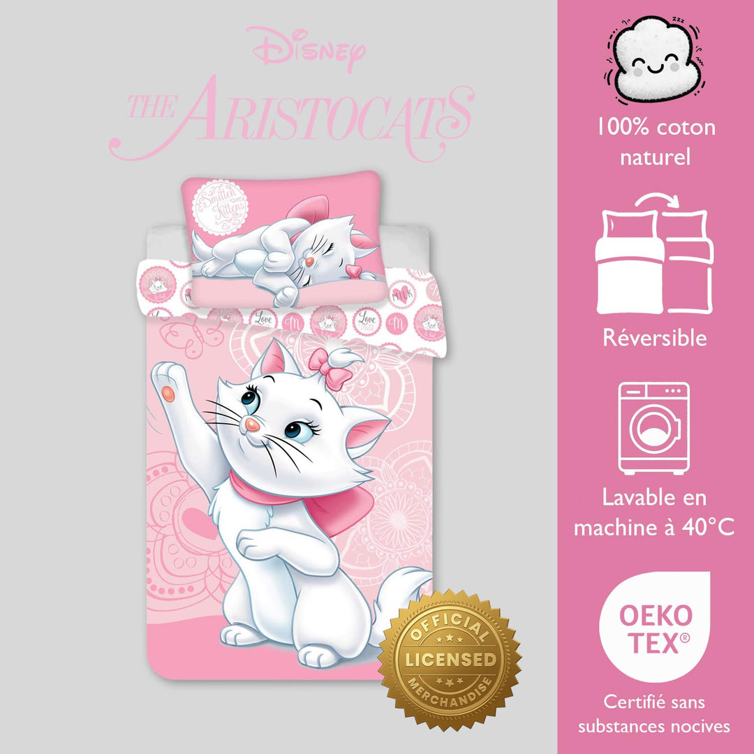 Marie Aristocats Bettwäsche-Set 100x135 + 40x60cm Baby