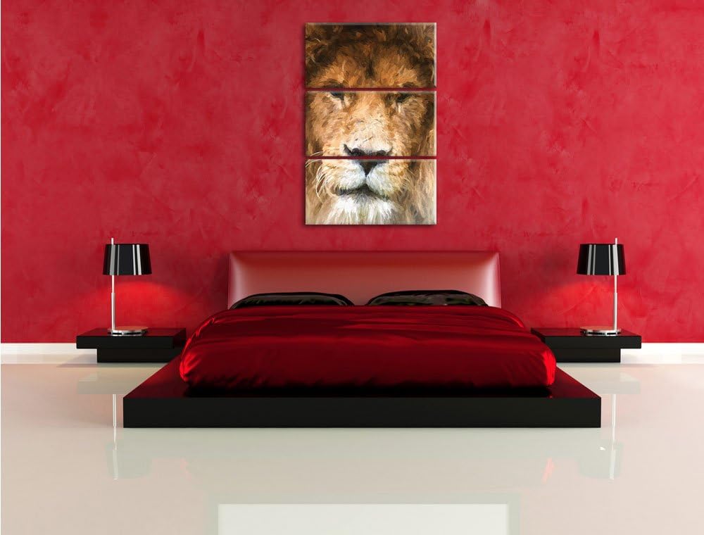 Pixxprint Kampfvernarbten Kunst als Leinwandbild/Grösse: 3 Teilig (120x80 cm) cm/Wandbild/Kunstdruck