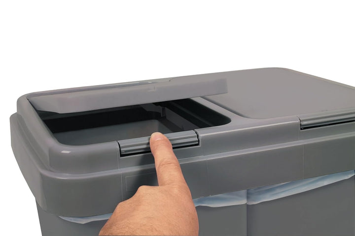 Alpfa Müllbehälter 2 x 25 L Duo Bin Mülleimer GRAU