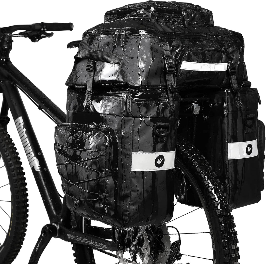 Rhinowalk 3 IN 1 Multifunktional Fahrrad Gepäckträgertaschen 65L Fahrrad Rücksitz Tasche Gepäckträge