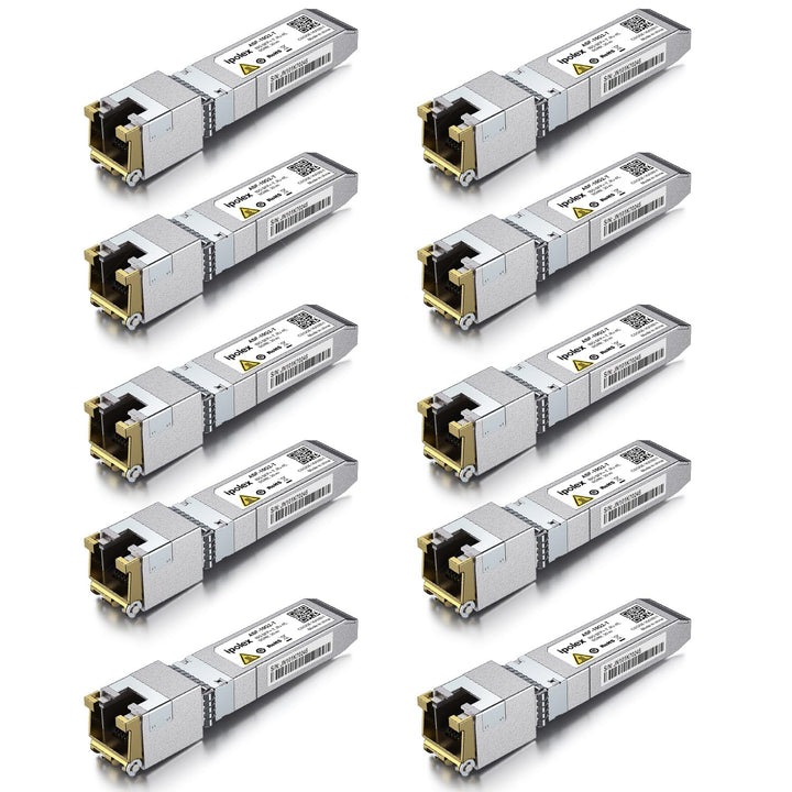 1.25/2.5/5/10G SFP+ RJ45 Copper Transceiver, 10GBase-T RJ-45 SFP+ Module, Compatible for Cisco SFP-1
