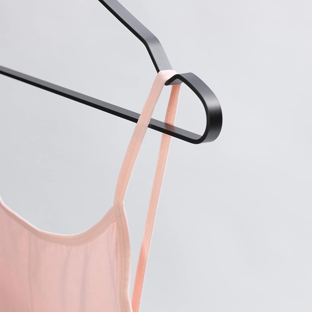 Brabantia Aluminium Kleiderbügel, 4er Set, Schwarz, One Size Schwarz Einheitsgrösse Aluminium Kleide