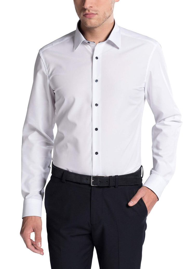 eterna Langarm Hemd Slim FIT Chambray unifarben