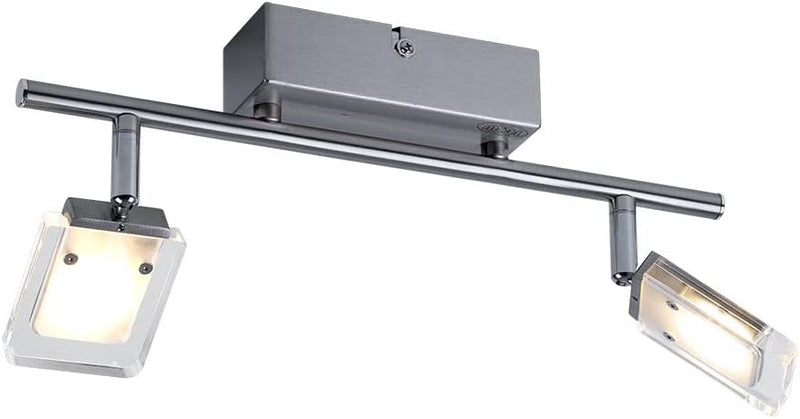 Wofi Deckenbalken, 2-flammig, Serie Vileta, 2 x LED, 4.5 W, Breite 20 cm, Höhe 12 cm, Tiefe 35 cm, K