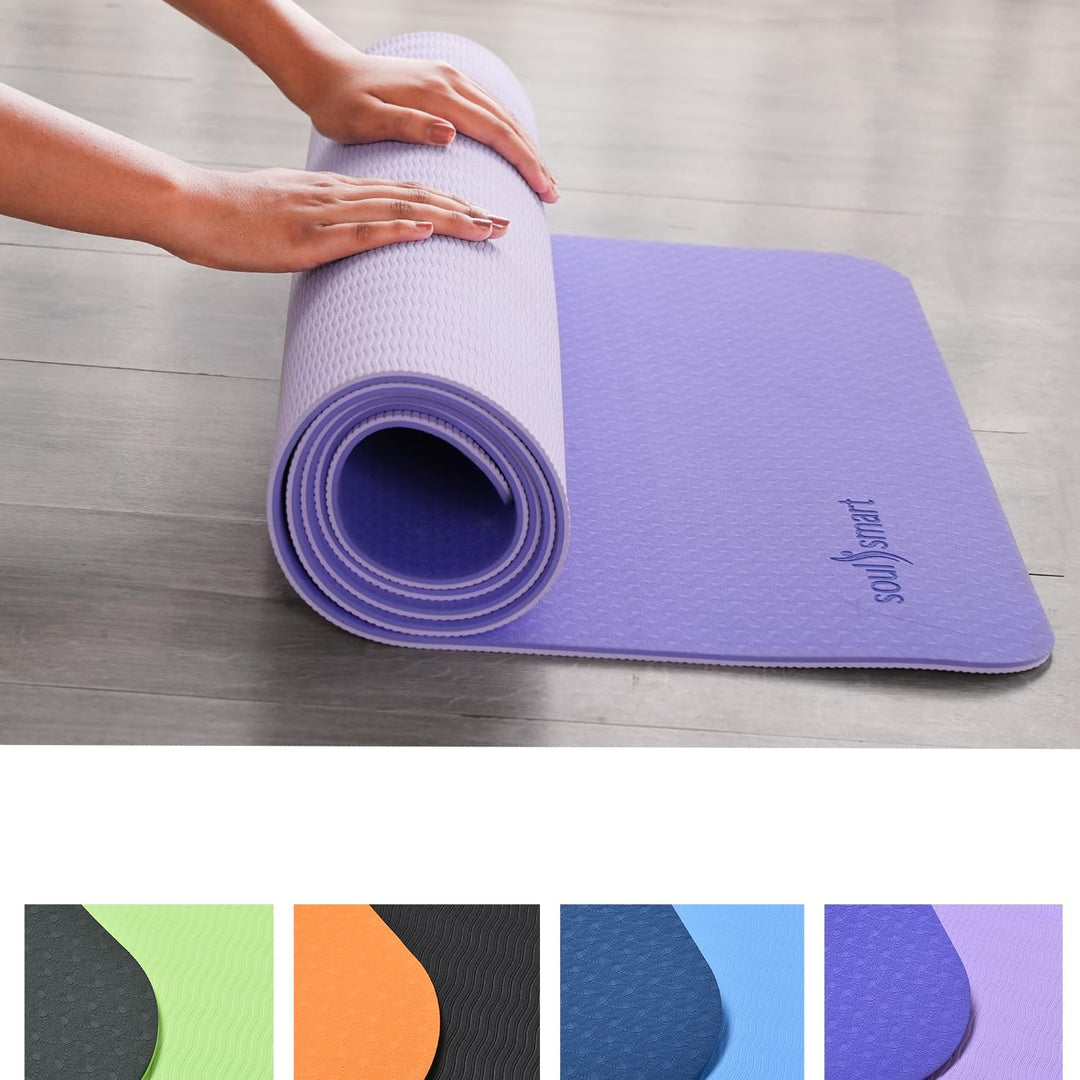 SHOP LC Yogamatte rutschfest Trainingsmatte für Fitness, Pilates &amp; leichte Reisematte für zu Hause o