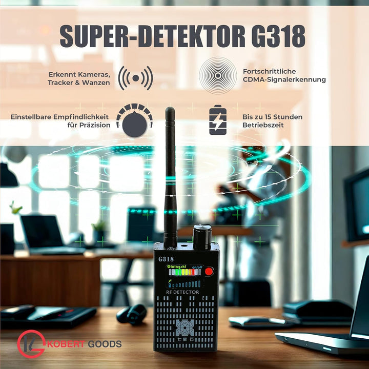 Super-Detektor G318, Kamera- und Wanzen Detektor, Suchgerät zum Aufspüren von GPS Sendern, versteckt