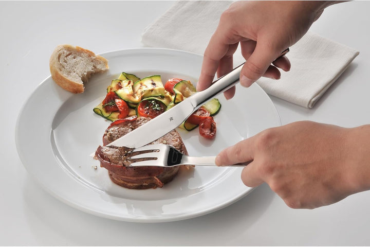 WMF Nuova Steakbesteck 12-teilig, für 6 Personen, Steakgabel, Steakmesser, Cromargan Edelstahl polie